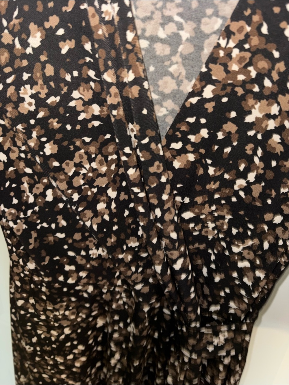OFFERS OPEN! Hail3y 23 size small Black Brown Floral Long-Sleeve Wrap Dress